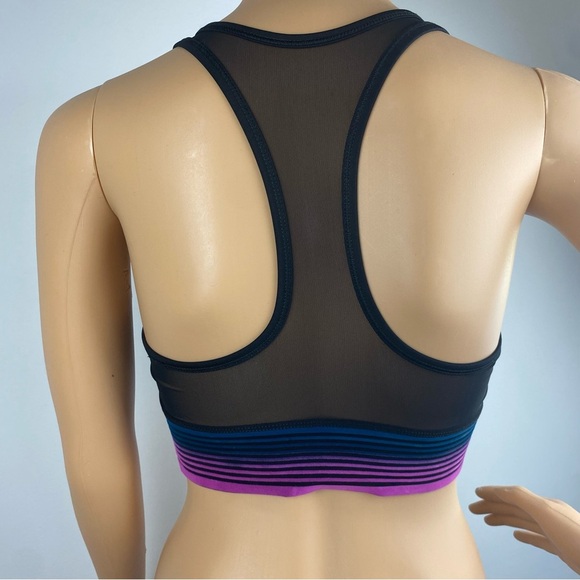 Nike Pro Dri-Fit Womens Medium Black Sports Bra Swoosh Purple, Teal - Picture 2 of 4